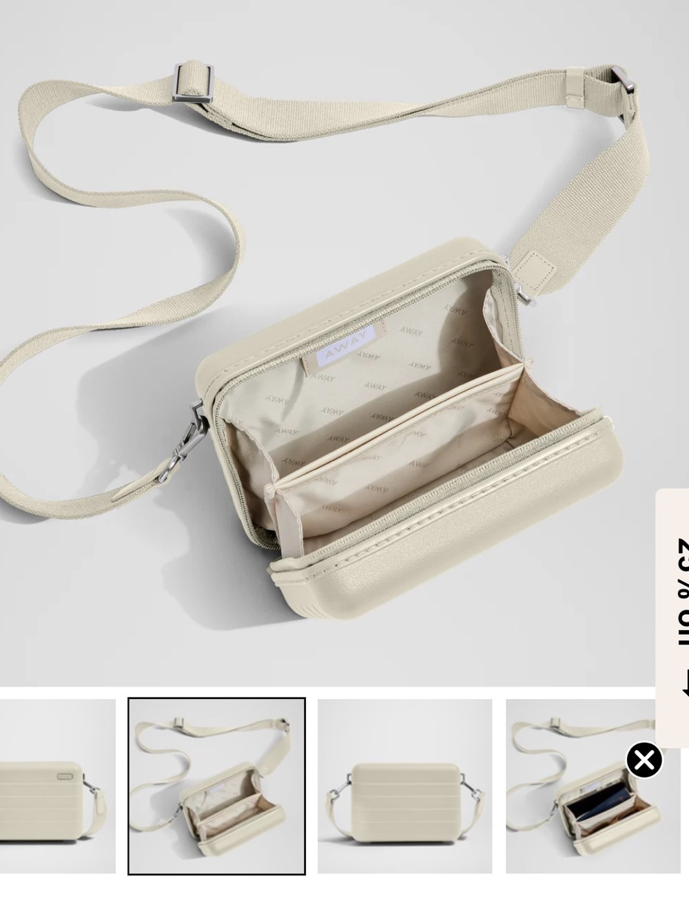 NWT AWAY “THE MINI CROSSBODY” in SALT WHITE - Picture 2 of 7